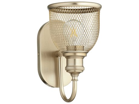 Quorum Omni 1-Light Aged Brass Wall Sconce