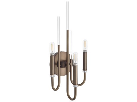 Quorum Summit 3-Light Dark Brass Wall Sconce