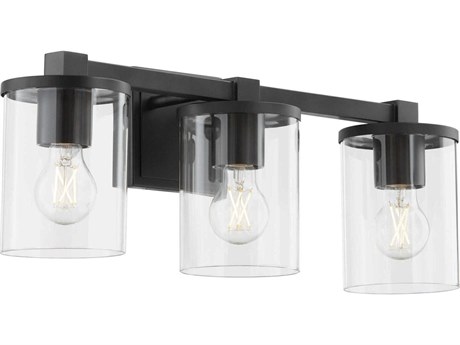Quorum Bolton 3-Light Matte Black Vanity Light