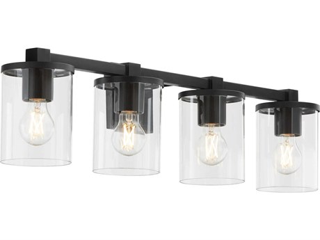 Quorum Bolton 4-Light Matte Black Vanity Light
