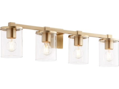 Quorum Bolton 4-Light Aged Brass Vanity Light