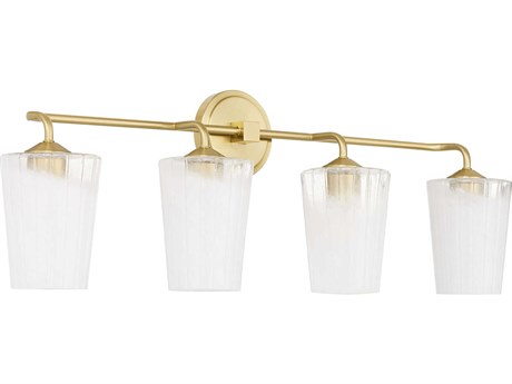 Quorum Providence 4-Light Aged Brass Vanity Light