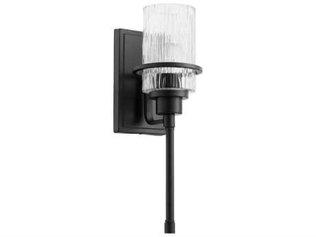 Quorum Lazo 1-Light Noir Black Glass Wall Sconce