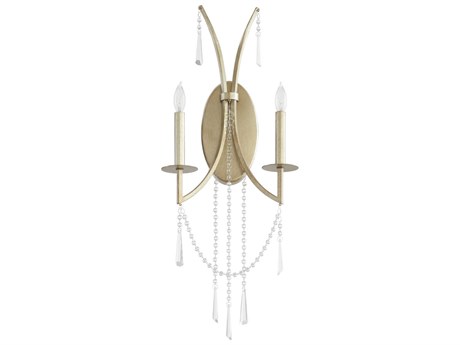 Quorum Malin 2-Light Antique Silver Vanity Light