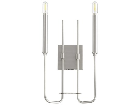 Quorum Hope 2-Light Satin Nickel Wall Sconce