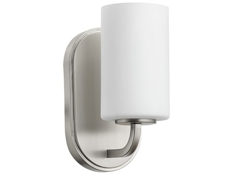 Quorum Rutherford 1-Light Satin Nickel Wall Sconce