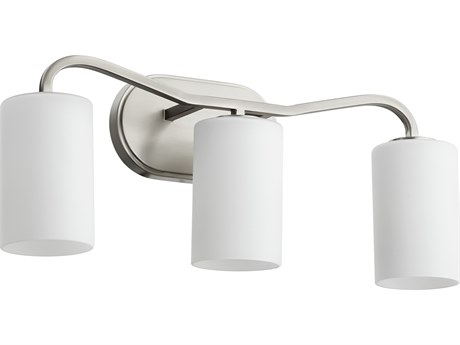 Quorum Rutherford 3-Light Satin Nickel Vanity Light