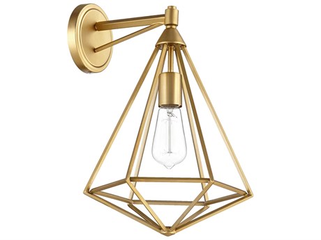 Quorum Bennett 1-Light Aged Brass Wall Sconce