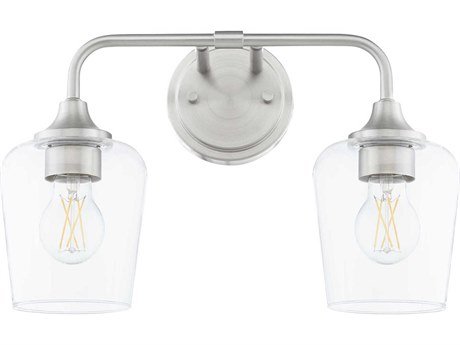 Quorum Raymond 2-Light Satin Nickel Vanity Light