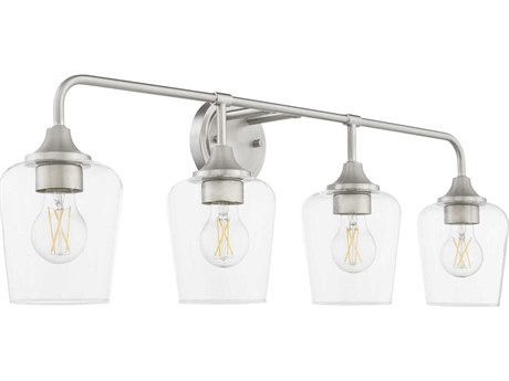 Quorum Raymond 4-Light Satin Nickel Vanity Light