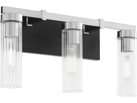 Quorum Kilbey 3-Light Matte Black Vanity Light