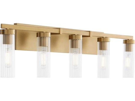 Quorum Kilbey 5-Light Aged Brass Vanity Light