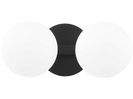 Quorum 2-Light Matte Black Vanity Light