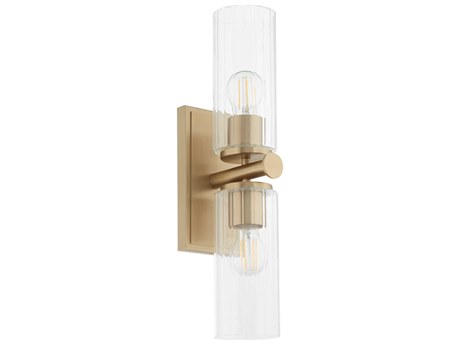 Quorum Mercier 2-Light Aged Brass Vanity Light