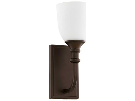 Quorum Richmond 1-Light Oiled Bronze Glass Vanity Light