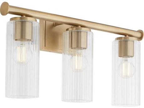 Quorum Mercier 3-Light Aged Brass Vanity Light