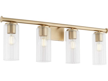 Quorum Mercier 4-Light Aged Brass Vanity Light