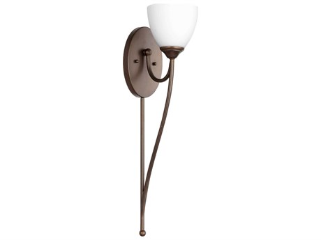 Quorum Brooks 1-Light Oiled Bronze Glass Vanity Light