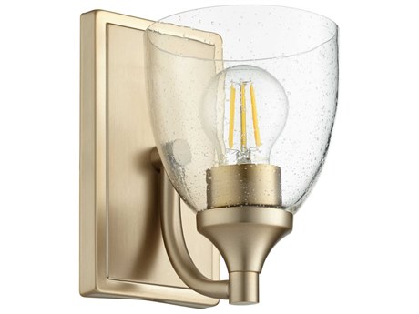 Quorum Enclave 1-Light Aged Brass Wall Sconce