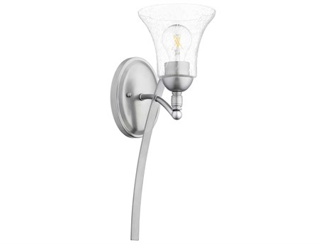 Quorum Aspen 1-Light Classic Nickel Glass Vanity Light