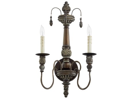 Quorum Salento 2-Light Vintage Copper Wall Sconce