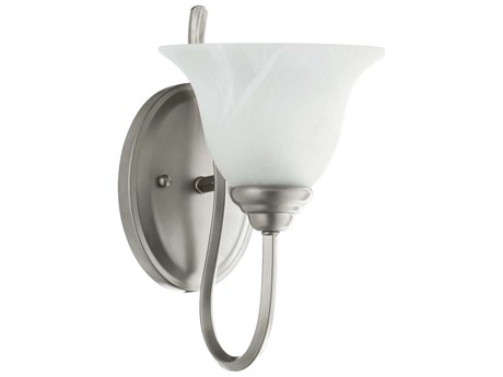 Quorum Spencer 1-Light Classic Nickel Glass Wall Sconce