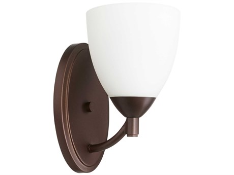 Quorum Barkley 1-Light Oiled Bronze Glass Wall Sconce
