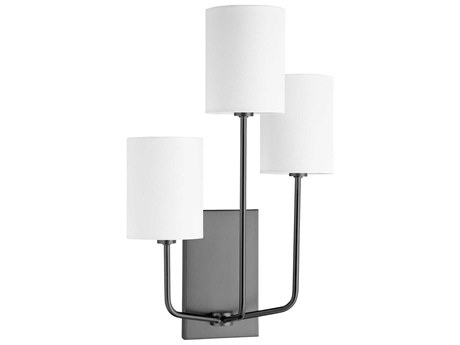 Quorum Harmony 3-Light Matte Black Vanity Light