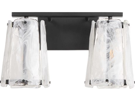 Quorum Prestige 2-Light Matte Black Vanity Light