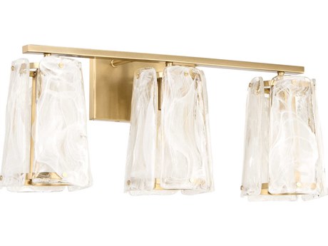 Quorum Prestige 3-Light Aged Brass Vanity Light
