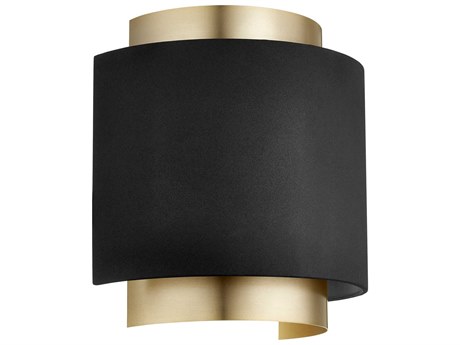 Quorum 1-Light Noir With Aged Brass Wall Sconce
