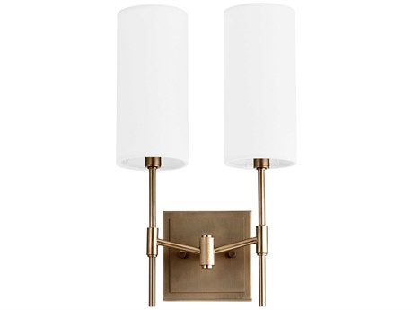 Quorum Hamilton 2-Light Dark Brass Wall Sconce