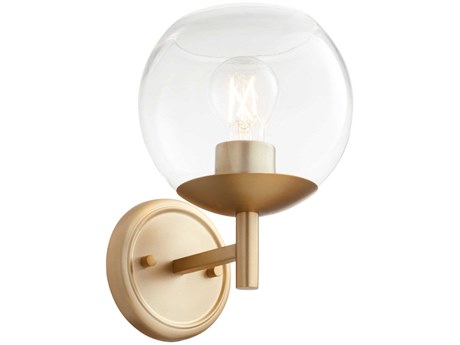 Quorum Lyon 1-Light Aged Brass Wall Sconce