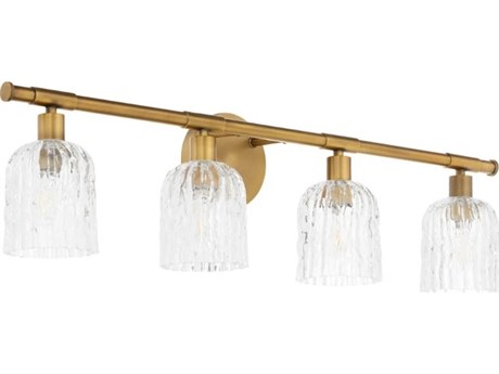 Quorum Meriam 4-Light Brushed Brass Vanity Light