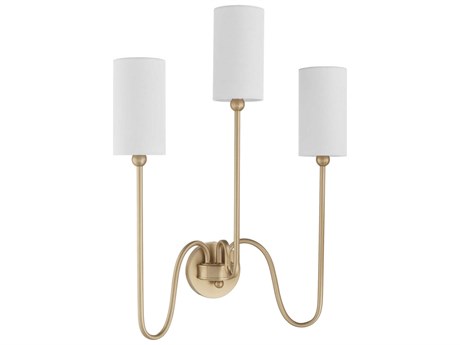 Quorum Charlotte 3-Light Aged Brass Vanity Light