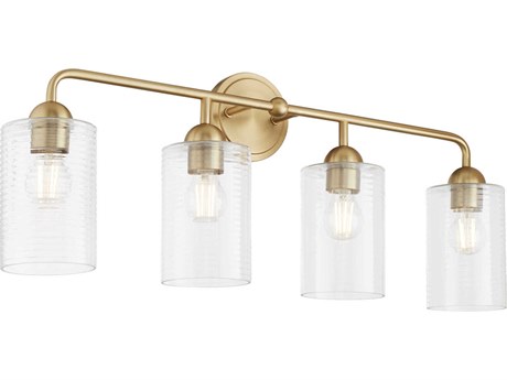 Quorum Charlotte 4-Light Aged Brass Vanity Light