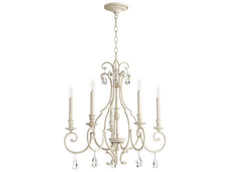 Quorum Ansley 5-Light Persian White Crystal Candelabra Chandelier