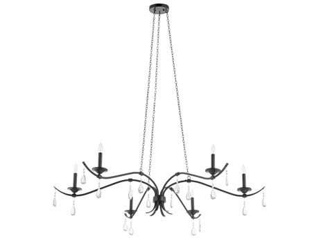 Quorum Lorelei 6-Light Matte Black Candelabra Chandelier