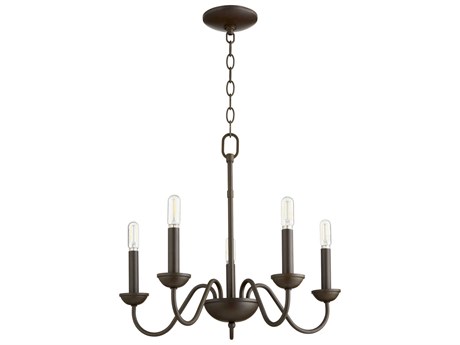 Quorum 5-Light Oiled Bronze Candelabra Chandelier