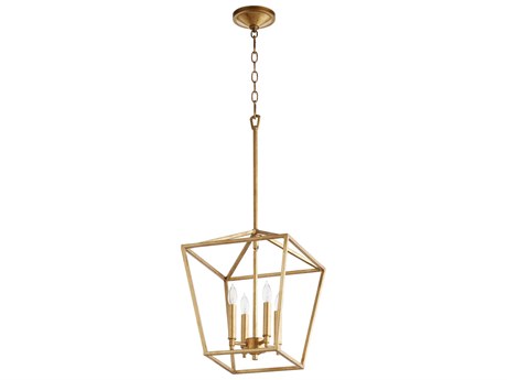 Quorum Gabriel 4-Light Gold Leaf Candelabra Chandelier