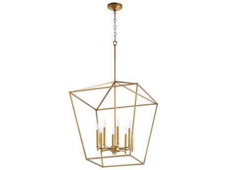 Quorum Gabriel 8-Light Gold Leaf Candelabra Chandelier