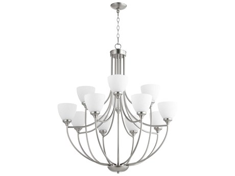 Quorum Enclave 12-Light Satin Nickel Chandelier