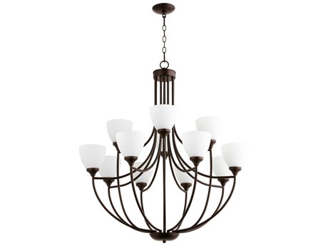 Quorum Enclave 12-Light Oiled Bronze Chandelier