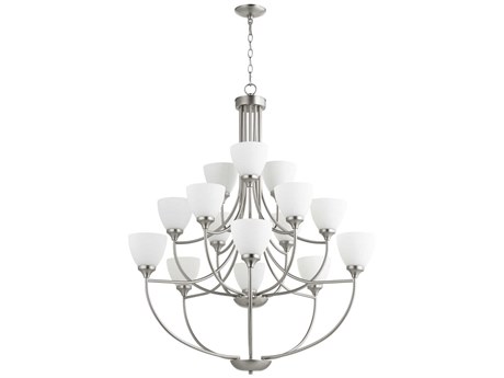 Quorum Enclave 15-Light Satin Nickel Chandelier