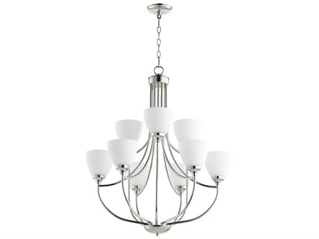 Quorum Enclave 9-Light Polished Nickel Chandelier