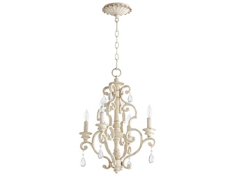 Quorum San Miguel 4-Light Persian White Crystal Candelabra Chandelier