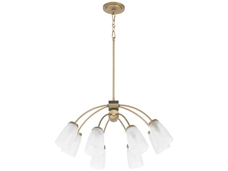 Quorum Arpeggio 8-Light Aged Brass Chandelier