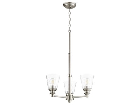 Quorum Dunbar 3-Light Satin Nickel Chandelier