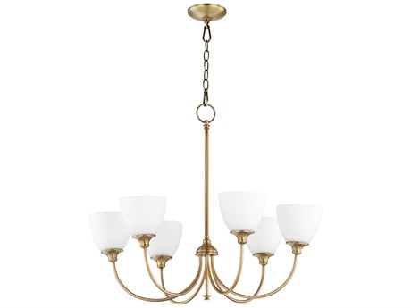 Quorum Celeste 6-Light Aged Brass Chandelier