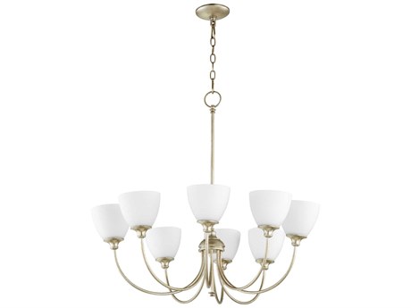 Quorum Celeste 8-Light Aged Silver Leaf Chandelier